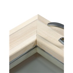 Деревянное окно для бани, 30×30 см, стеклопакет