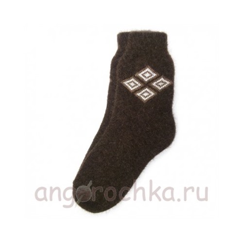 Мужские шерстяные носки с ромбами