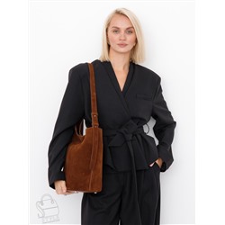 Сумка женская кожаная 1007M brown Polina&Eiterou