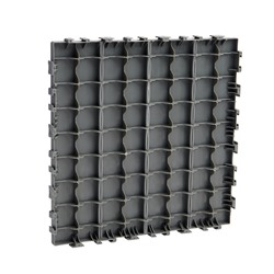 Плитка садовая, 30×30×2 см, пластик, набор 10 шт., серая