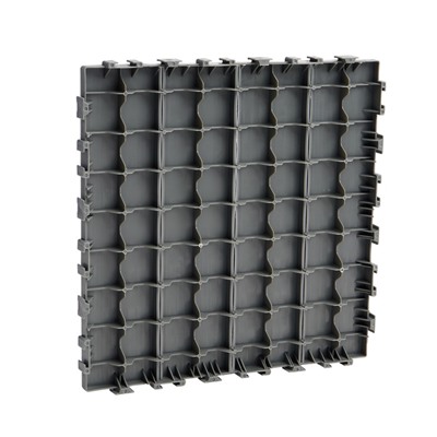 Плитка садовая, 30×30×2 см, пластик, набор 10 шт., серая
