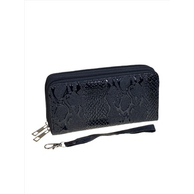 Женское портмоне из искусственной кожи, цвет черный