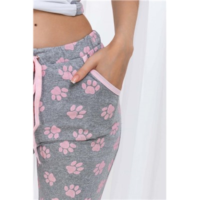 Пижама Два котенка бриджи (Серый)