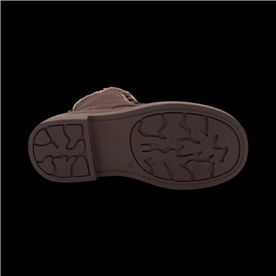 Ботинки из натуральной кожи на меху P-ML01-5 коричневые