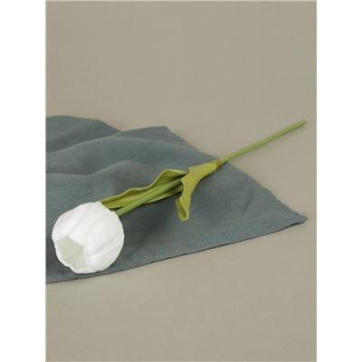 Цветок искусственный Тюльпан 32 см белые / GR-056 /уп 10/1200/латекс