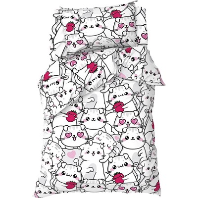 Постельное бельё 1.5-спальное «Этель» Sweet cats, бязь
