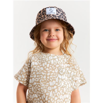 Футболка для девочки из муслина KAFTAN, бежевая, рост 128 см