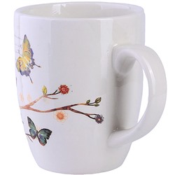 60116 Кружка 310мл Бабочки в саду доломит LR (х60)