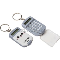 Калькулятор-брелок "Kawaii" 37x64x12 мм, 8 разрядный, автоматическое вычисление квадратного корня, процентов, с рисунком, в блистере с подвесом