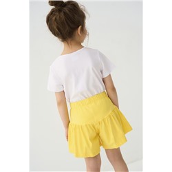 Комплект трикотажный для девочек: фуфайка (футболка), шорты PLAYTODAY, 1240042