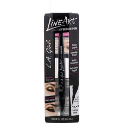 L.A. Girl, Подводка-фломастер Line Art Matte Eyeliner, оттенок Intense Black, 0,4 мл
