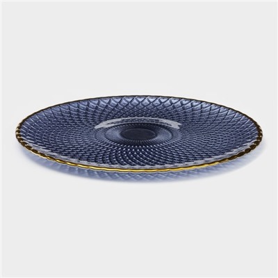 Тарелка стеклянная «Латифа», d=27.5 см, цвет фиолетовый