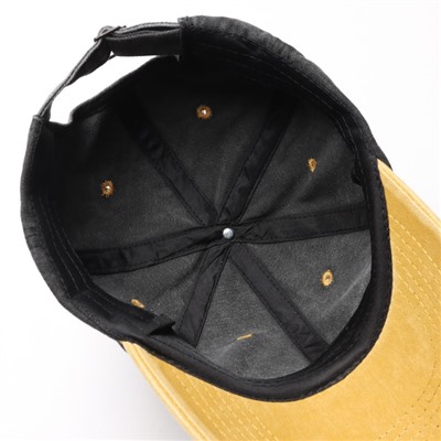 Кепка мужская MINAKU, размер 56-58, чёрная/жёлтая