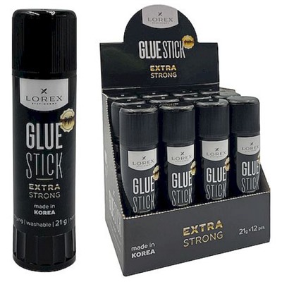 Клей-карандаш 21 гр PVP "ЭКСТРА/EXTRA" LXGSPVP-21W LOREX