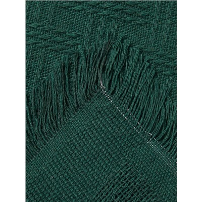 Плед с бахромой «Этель» Emerald, 130×180 см, жаккард