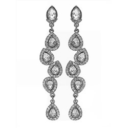 Вечерние серьги с чешскими стразами