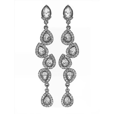 Вечерние серьги с чешскими стразами