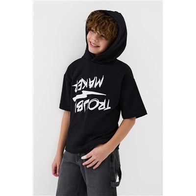 Джемпер трикотажный для мальчиков (футболка с капюшоном) PLAYTODAY, 1241077