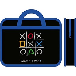 Папка пластиковая А4 на молнии с ручками 33х26х7,5 см ПМ-А4-25 "ИГРА ОКОНЧЕНА/GAME OVER 2026" Пчелка