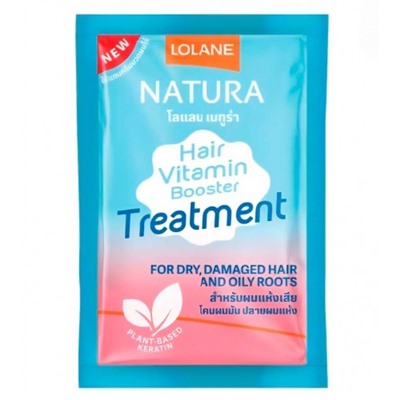Маска - бустер Lolane для сухих и поврежденных волос с жирными корнями (пробник)
