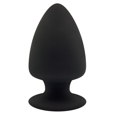 Черная анальная втулка Premium Silicone Plug S - 9 см.