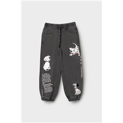 Брюки текстильные джинсовые укороченные для девочек PLAYTODAY, 1240560