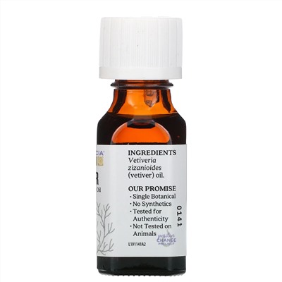 Aura Cacia, Чистое эфирное масло, ветивер, 15 мл (0,5 жидк. унции)