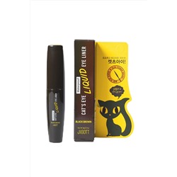 Jigott Водостойкая жидкая подводка для глаз / Cat's Eye Waterproof Liquid Eyeliner Black Brown, черно-коричневый KRISTALLER, 1111519
