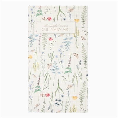 Полотенце «Этель» Wild flowers, 40×73 см, 100% хлопок, саржа 190 г/м²