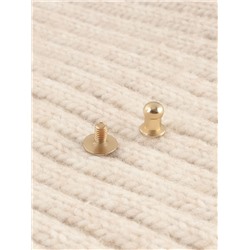 Бирка с кнопкой «Мандала» TEIRA, с тиснением, 8×1.5 см, 10 шт., цвет золотой, молочный