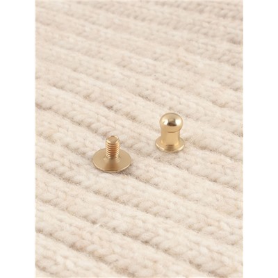 Бирка с кнопкой «Мандала» TEIRA, с тиснением, 8×1.5 см, 10 шт., цвет золотой, молочный