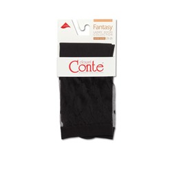 Полиамидные CONTE FANTASY Удлиненные носки с прозрачным верхом в горошек