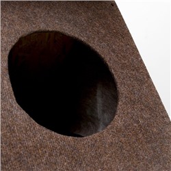 Домик для кошек с когтеточкой «Икс», раскладной с гамаком, ковролин, микс цветов