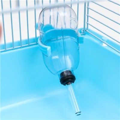 Клетка для мелких грызунов «Пижон», с наполнением, 23×17×45 см, голубая