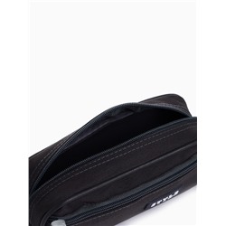 Косметичка-пенал на молнии с карманом, тёмно-серая