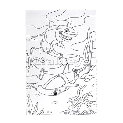 Раскраски А5 эконом Веселые картинки. Роботы