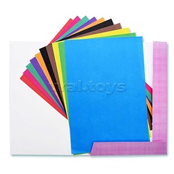 Бумага цветная А4 10л.,10цв. офс., папка "Яркий леопард"