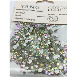 Nail Art Стразы для декора ногтей, микс (6#,8#,10#,12#,16#,20#), перламутр, 1440 шт./уп. 10053