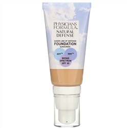 Physicians Formula, Natural Defense Foundation, SPF 30, Light to Medium, 1 fl oz (30 ml)
