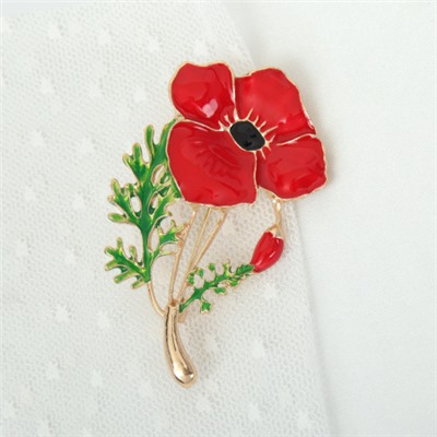 Брошь Мак / 4076 /уп 36/