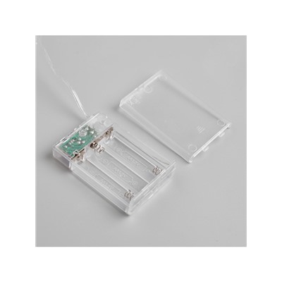 Гирлянда «Нить» 5 м роса, IP20, медная нить, 50 LED, свечение тёплое белое, 2 режима, AAх3