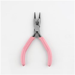 Круглогубцы с бокорезом, для рукоделия, 13×6.5 см, розовые
