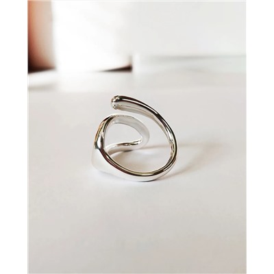 Кольцо с белым серебрением