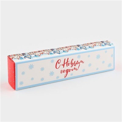 Коробка для конфет, кондитерская новогодняя упаковка, 5 ячеек, «С Новым годом», 5×21×3 см