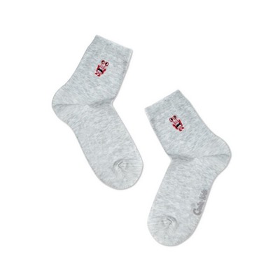 Классические Conte-kids TIP-TOP Однотонные хлопковые носки с вышивкой