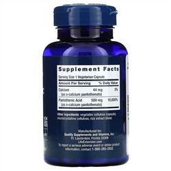 Life Extension, Pantothenic Acid, Vitamin B-5, 500 mg, 100 Vegetarian Capsules