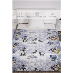 Покрывало детское стеганое бязь 1,5 сп хлопок 100% Город роботов