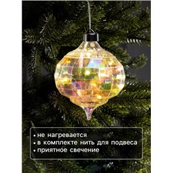 Ёлочная игрушка светодиодная «Ретро», 17×12 см, 12 LED, от батареек ААх2, свечение тёплое белое