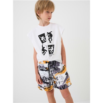 Шорты текстильные плавательные для мальчиков, средней длины