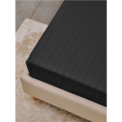 Простыня Микрофибра Страйп на резинке - Серый